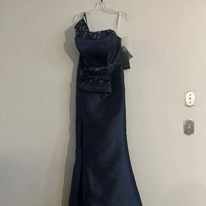 NWT NAVY BLUE TERANI COUTURE SIZE 10 PROM/PAGEANT/FORMAL DRESS/GOWN